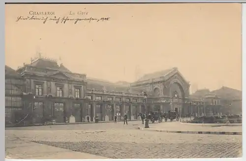 (29741) AK Charleroi, La Gare 1917