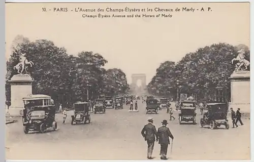 (29740) AK Paris, L'Avenue des Champs Elysées 1910er