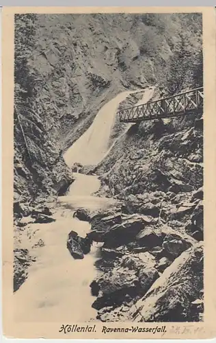 (29685) AK Höllental, Ravenna-Wasserfall 1911