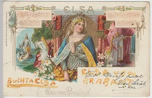 (29640) AK Richard Wagner-Serie >Elsa< 1898