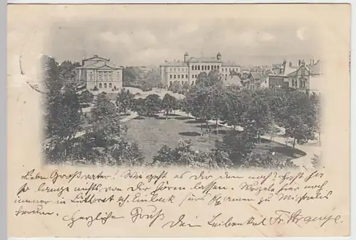 (29639) AK Göttingen, Ansicht mit Theater 1898