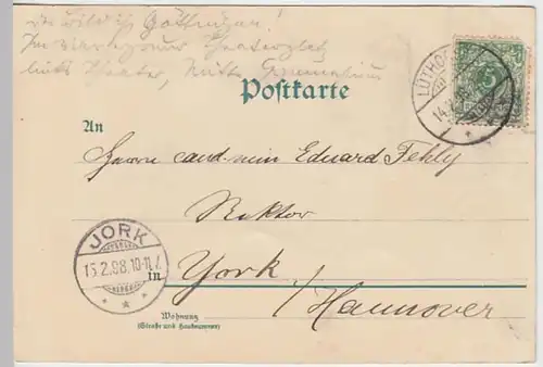 (29639) AK Göttingen, Ansicht mit Theater 1898