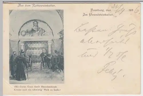 (29638) AK Hamburg, Ratsweinkeller, Grundsteinkeller 1896