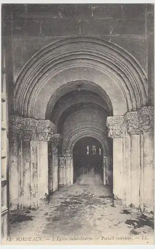 (29601) AK Bordeaux, L'Eglise Saint-Seurin, Portail intèrior 1910er