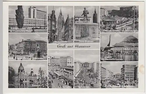 (29554) AK Hannover, Mehrbildkarte vor 1945