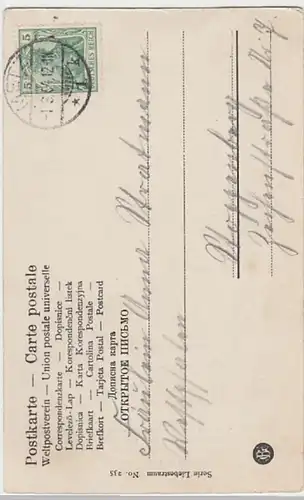 (29518) Grußkarte m. Spruch, Herr träumt von italienischen Frauen 1904