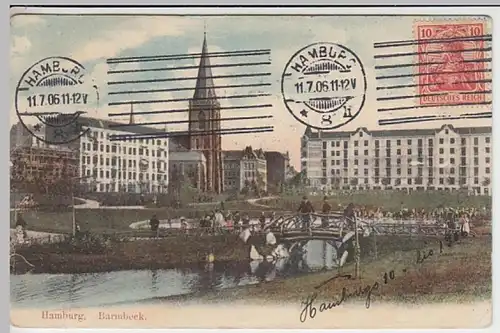 (29469) AK Hamburg, Barmbeck 1906