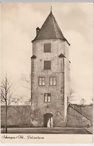 (29457) AK Schongau Obb., Polizeiturm vor 1945