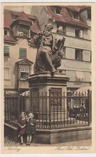 (29455) AK Nürnberg, Hans Sachs-Denkmal 1910/20er