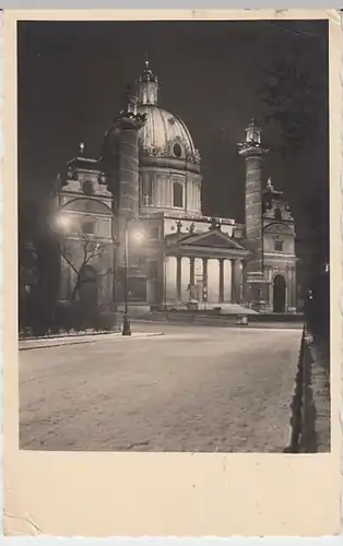 (29445) AK Wien, karlskirche bei Nacht 1941