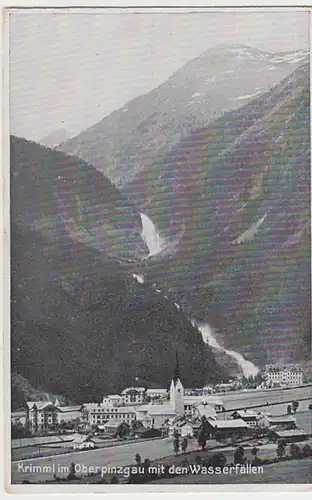 (29398) AK Krimml, Ansicht mit Wasserfällen vor 1945