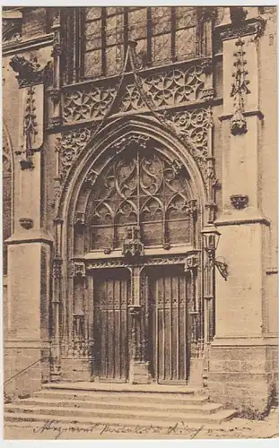(29325) AK Mézières, Portal der Kirche 1918