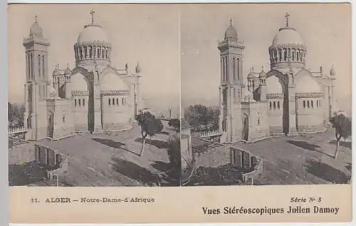 (29315) AK Alger, Notre Dame d'Afrique, Stereofoto 1910er