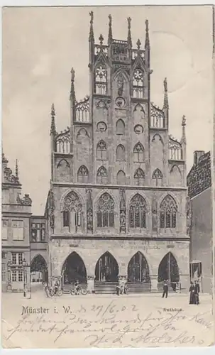 (29312) AK Münster i.W., Rathaus 1902