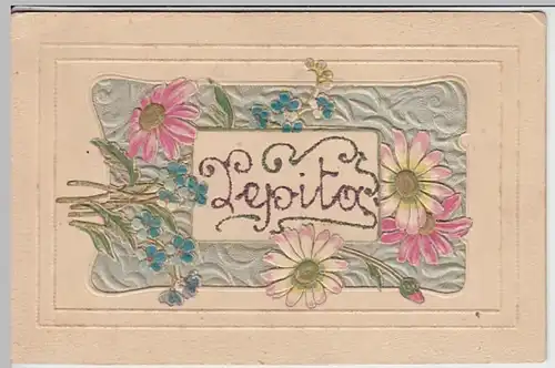 (29302) AK Grußkarte m. Blumen >Pepita