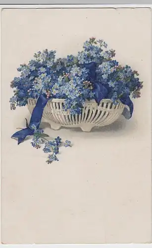 (29296) AK Vergissmeinnicht, Blumen in der Schale um 1910