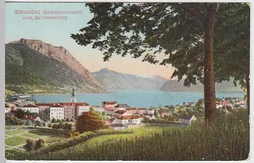 (29272) AK Gmunden, Panorama vom Calvarienberg 1905