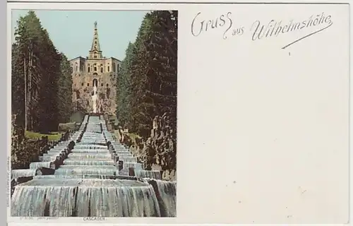 (29087) AK Kassel, Gruss aus Wilhelmshöhe, Cascaden um 1900