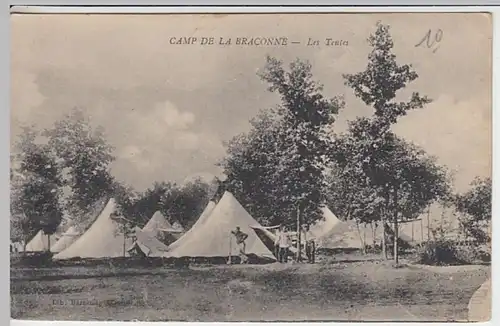 (29021) AK Camp de la Braconne, Les Tentes 1917