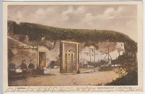 (28934) AK Laon, Höhlenbewohner, Les Creuttes 1916