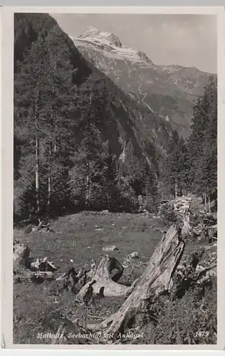 (28923) AK Mallnitz, Seebachtal mit Ankogel 1940
