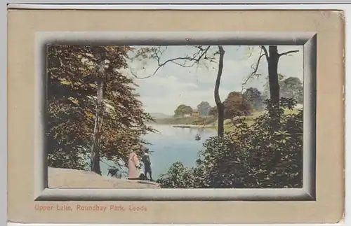 (28851) AK Leeds, Roundhay Park, Upper Lake 1912