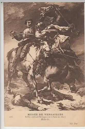 (28836) AK Gemälde Halte-là! v. Alfred Philippe Roll 1907