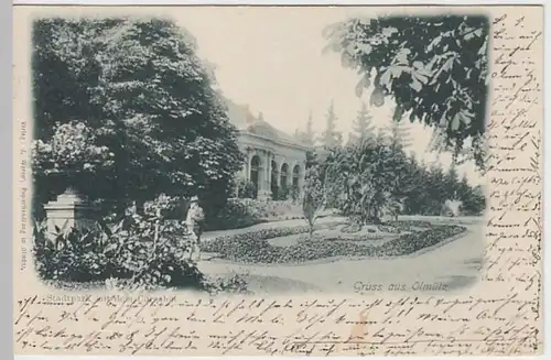 (28767) AK Gruss aus Ölmütz, Stadtpark mit Kursalon 1899