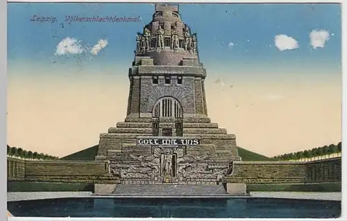 (28730) AK Leipzig, Völkerschlachtdenkmal 1918
