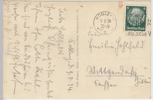 (28727) AK Koblenz, Rheinpromenade 1934