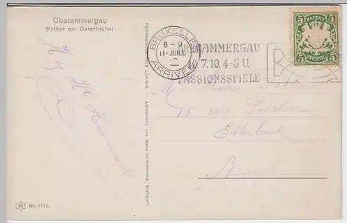 (28659) AK Oberammergau, Weiher am Osterbichel 1910