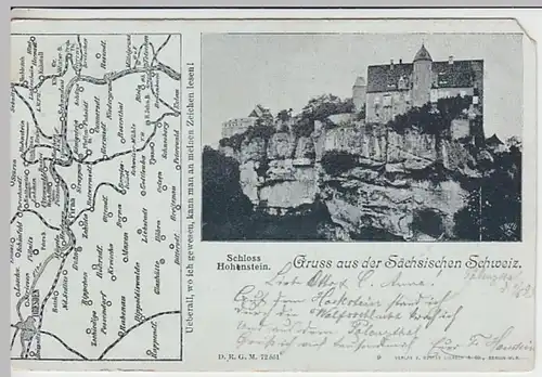 (28656) AK Sächsische Schweiz, Burg Hohnstein 1899