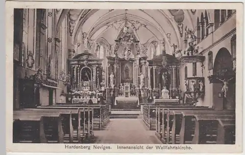 (28615) AK Hardenberg Neviges, Innenansicht Wallfahrtskirche 1929