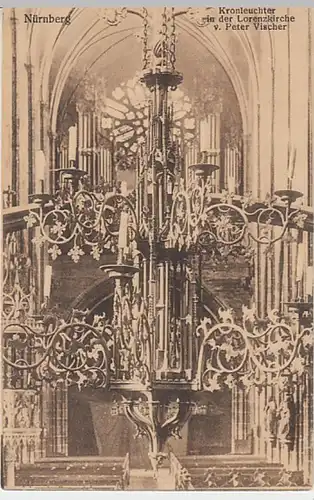 (28608) AK Nürnberg, Kronleuchter i.d. Lorenzkirche 1910er