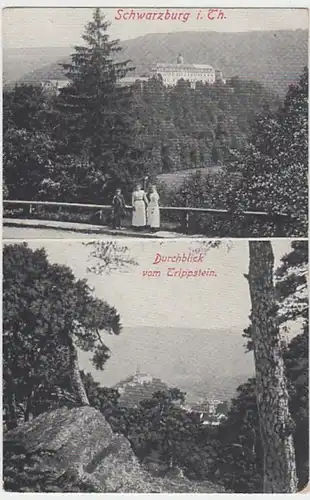 (28585) AK Schwarzburg i.Th., zwei Ansichten 1910er