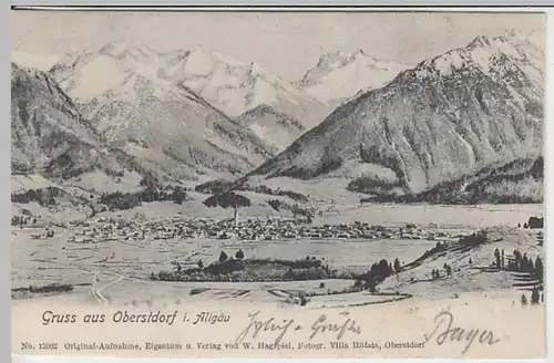 (28488) AK Gruss aus Oberstdorf, Panorama 1904