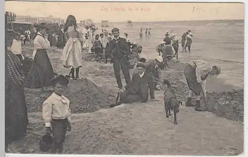 (28396) AK Belgique, France, les plaisirs de la plage 1905