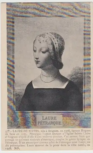 (28349) AK Portrait Laura de Noves, Laure Pétrarque 1910er