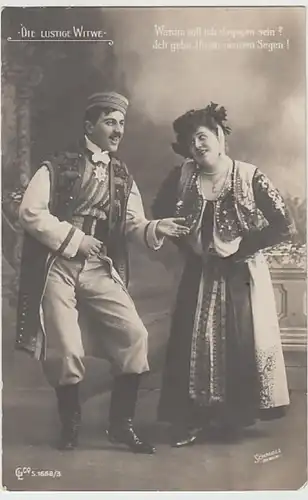 (28317) AK Szene aus Operette >Die Lustige Witwe< 1910er