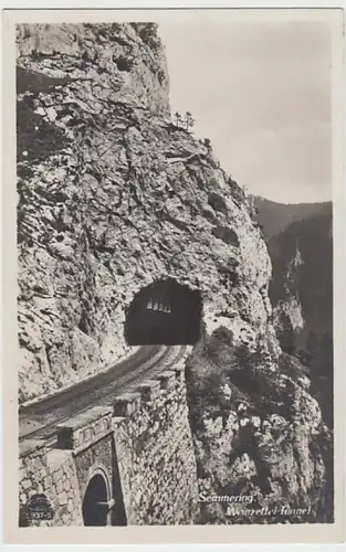 (28282) Foto AK Semmering, Weinzettel-Tunnel, um 1931