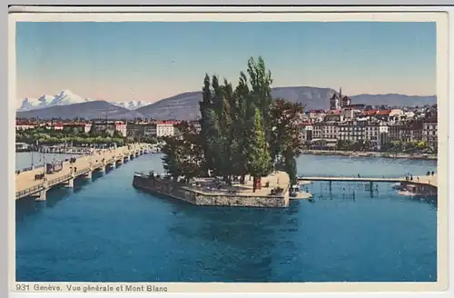 (28259) AK Genève, Vue génerale et Mont Blanc 1926