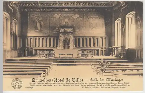 (28210) AK Bruxelles, Hotel de Ville, Salle des Mariages 1918