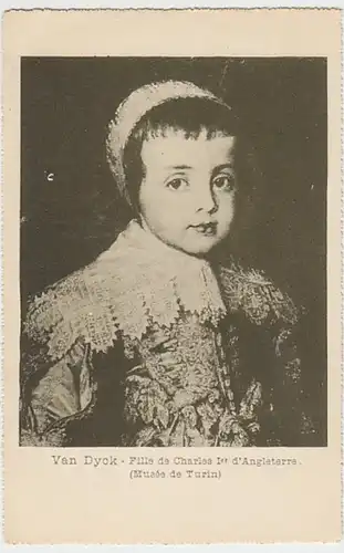 (28207) AK Gemälde Fille de Charles 1er d'Angleterre v. Van Dyck um 1900
