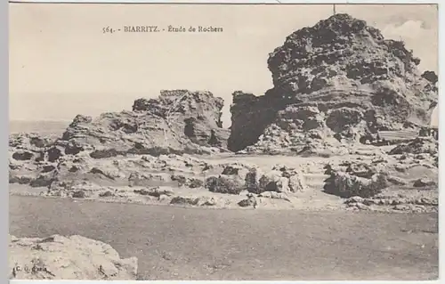 (28174) AK Biarritz, Ètude de Rochers 1910er
