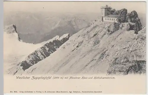 (28193) AK Zugspitze, Münchner Haus, Hochobservatorium, bis 1905