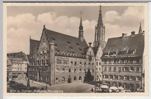 (28134) Foto AK Ulm, Rathaus, Marktplatz, vor 1945