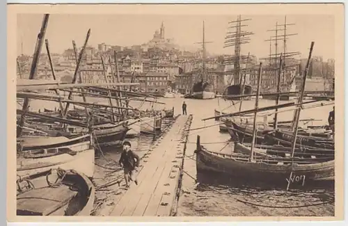 (28095) AK Marseille, Vue générale sur le Vieux Port et la Ville 1910er