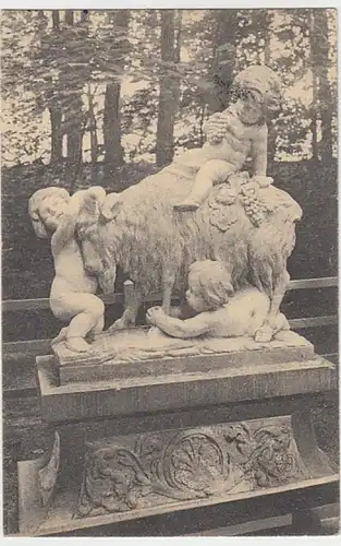 (28126) AK Schwetzingen, Skulptur Bachuskinder 1908