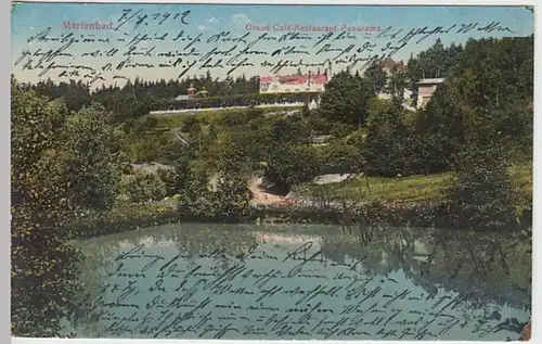 (28080) AK Marienbad, Mariánské Lázně, Grand-Café Restaurant 1912