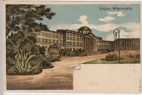 (28078) AK Kassel, Schloss Wilhelmshöhe, Litho 1900